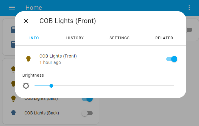 HA COB Light Properties