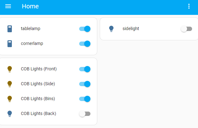HA COB Lights Dashboard